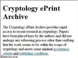 Sites similar to eprint.iacr.org