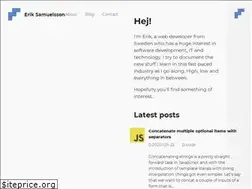 Sites similar to eriksamuelsson.com