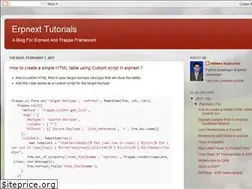 Sites similar to erpnexttutorial.blogspot.com