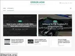Sites similar to error.how