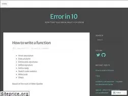 Sites similar to errorin10.wordpress.com