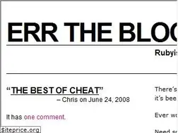 Sites similar to errtheblog.com