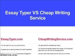 Sites similar to essaystyper.com