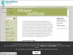 Sites similar to ethiquepublique.revues.org