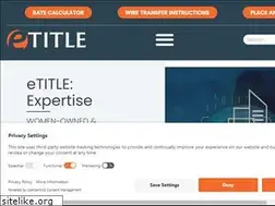 Sites similar to etitleagency.com