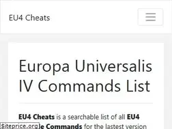 Sites similar to eu4cheats.com