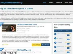 Sites similar to europeandatingsites.org