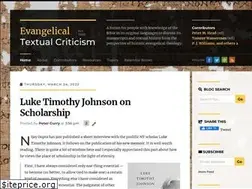 Sites similar to evangelicaltextualcriticism.blogspot.com