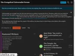 Sites similar to evangelicaluniversalist.com