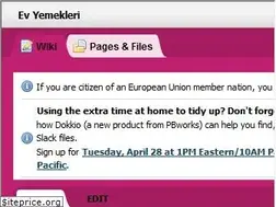 Sites similar to evyemekleri.pbworks.com