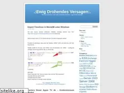 Sites similar to ewig-drohendes-versagen.de