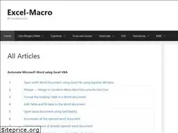 Sites similar to excel-macro.tutorialhorizon.com