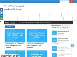 Sites similar to exceltutorialworld.com