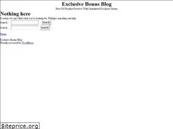 Sites similar to exclusivebonusblog.com