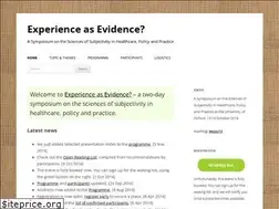 Sites similar to experience-as-evidence.org