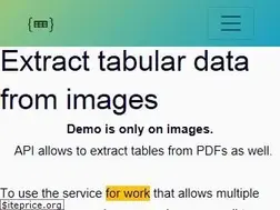 Sites similar to extracttable.com