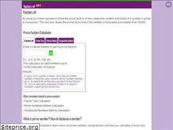 Sites similar to factors-of.com