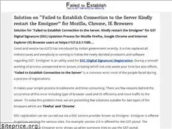 Sites similar to failedtoestablish.in