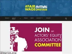 Sites similar to fairwageonstage.org
