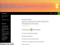 Sites similar to faithagain.org