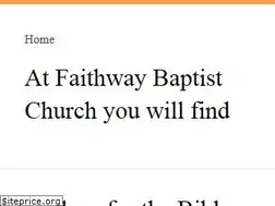 Sites similar to faithwaybaptist.org