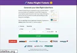 Sites similar to fakeflighttickets.com