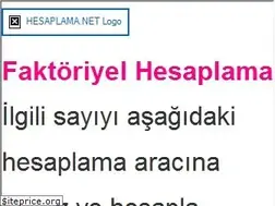 Sites similar to faktoriyel.hesaplama.net