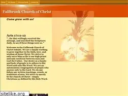 Sites similar to fallbrookchurchofchrist.org