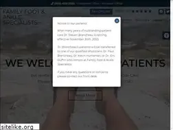 Sites similar to familyfootandanklespecialists.com