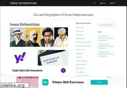 Sites similar to famousmathematicians.net
