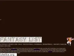 Sites similar to fantasylist.net