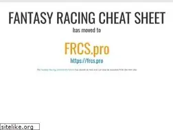Sites similar to fantasyracingcheatsheet.com