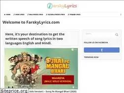 Sites similar to farskylyrics.com