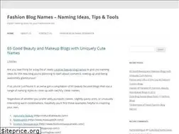 Sites similar to fashionblognames.com