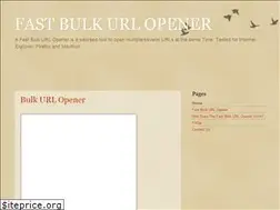 Sites similar to fastbulkurlopener.blogspot.com