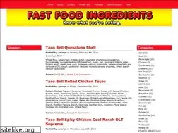 Sites similar to fastfoodingredients.com