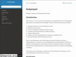 Sites similar to fastparquet.readthedocs.io