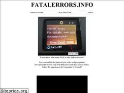 Sites similar to fatalerrors.info