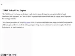 Sites similar to fbisesolvedpastpapers.com