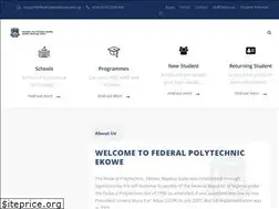 Sites similar to federalpolyekowe.edu.ng