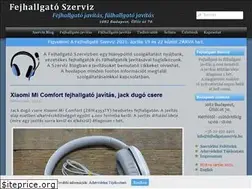 Sites similar to fejhallgatoszerviz.hu