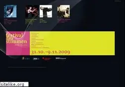Sites similar to festivalderstimmen.de