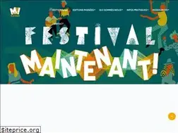 Sites similar to festivalmaintenant.be