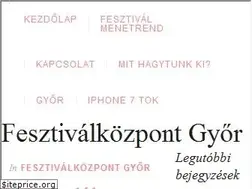 Sites similar to fesztivalkozpontgyor.hu