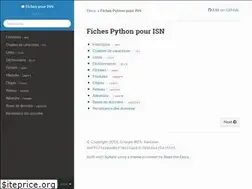 Sites similar to fiches-isn.readthedocs.io