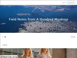 Sites similar to fieldnotes.ahundredmonkeys.com