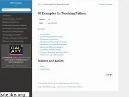Sites similar to fiftyexamples.readthedocs.io