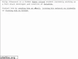 Sites similar to filipjohansson.se