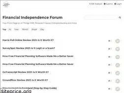 Sites similar to financialindependenceforum.com
