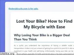 Sites similar to findmybicycle.com